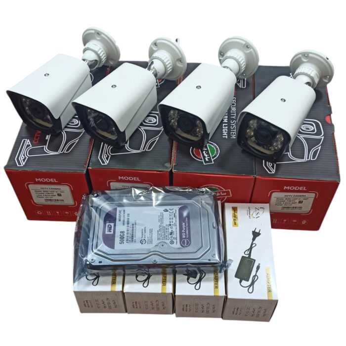 پک کامل ۴ دوربین مداربسته دید در شب رنگی با هارد ۵۰۰ گیگ - تصویر 2