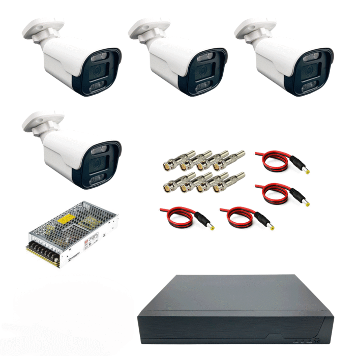 5mp-4ch-4510-ahd-warmligh-package-1(1) پک کامل 4 تا دوربین مداربسته وارم لایت با دستگاه و هارد - تصویر 1