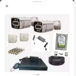 پک کامل 2 تا دوربین مداربسته وارم لایت فلزی با دستگاه و هارد