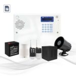 پک دزدگیر سیم کارتی سایلکس با یک چشمی ، باطری و آژیر