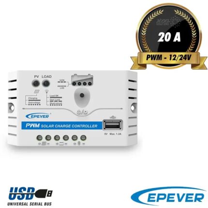 شارژکنترلر 20 آمپر 12/24 ولت PWM برند EPEVER مدل LS2024EU