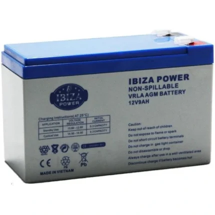 باتری 12 ولت 9 آمپر ساعت ایبیزا مدل 12V9AH ساخت ویتنام