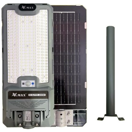 چراغ خیابانی خورشیدی ویمکس مدل V-SLT99-200 ظرفیت ۲۰۰ وات