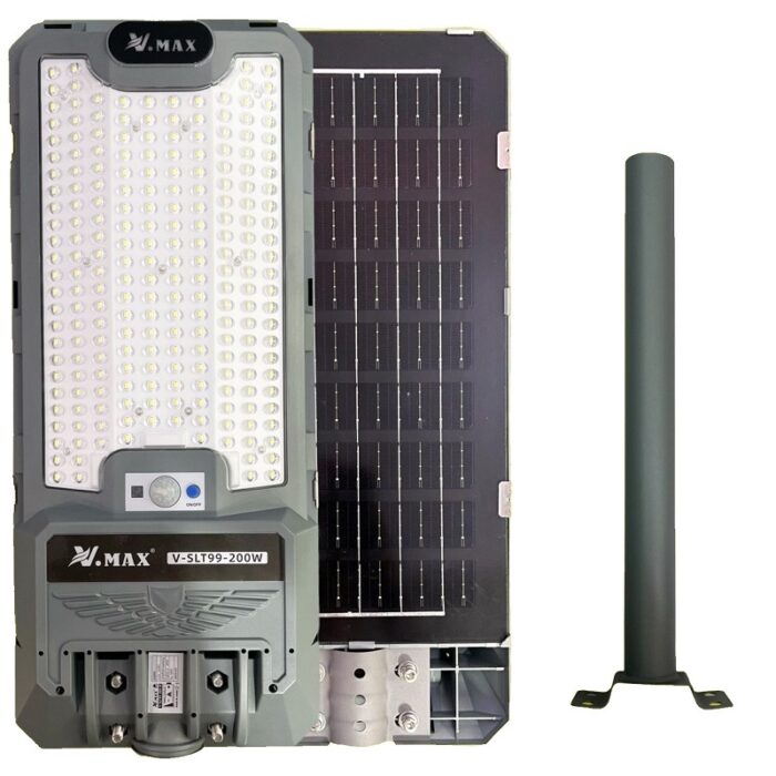 چراغ خیابانی خورشیدی ویمکس مدل V-SLT99-200 ظرفیت ۲۰۰ وات - تصویر 1